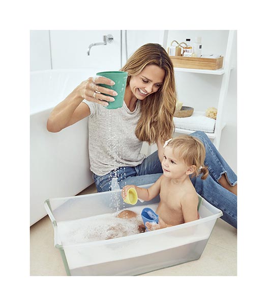 Banheira Dobrável Flexi Bath Branca Com Amarelo Stokke - Tos Store - O  Melhor para Seu Bebê