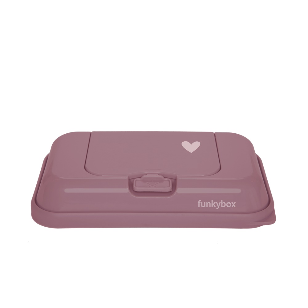 FunkyBox – Dispensador de Toalhitas To Go Brilho – Rosa Francés Coração