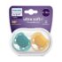 Philips Avent - 2 Chupetas - Ultra Soft 6-18M - Lisas Verde/Ocre