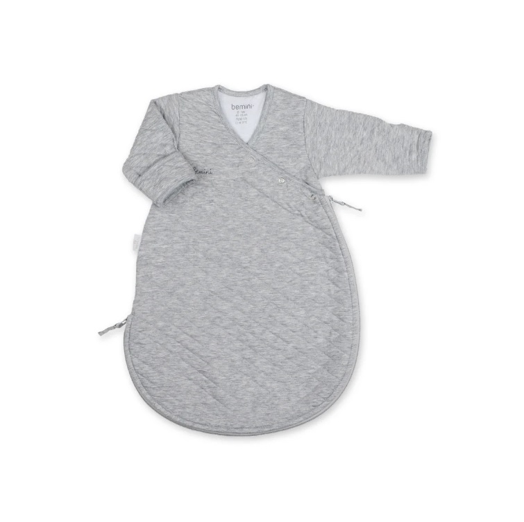 Bemini Saco de Dormir 0-1m (tog 1,5) – Grey marled pady quilted jersey