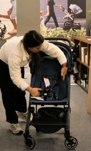 Ergonomia do assento do carrinho de bebé ultra compacto Joolz aer+