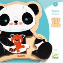 Djeco - Puzzle Panda - Puzzle De Madeira 9 Peças