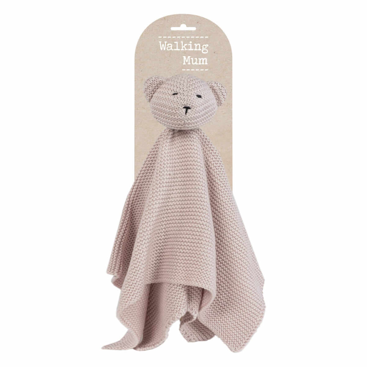 Walking Mum Urso Doudou em Bambu Rosa 34X34 cm