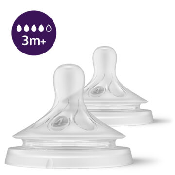 Philips Avent 2 Tetinas T4 Flx Rápido 3M+ - Natural Response