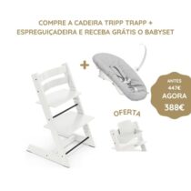 Stokke Tripp Trapp Cadeira Evolutiva (Faia) + Espreguiçadeira + Baby Set - Blanco