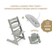 Stokke Tripp Trapp Cadeira Evolutiva (Faia) + Espreguiçadeira + Baby Set - Glacier Green