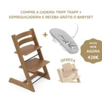 Stokke Tripp Trapp Cadeira Evolutiva (Carvalho) + Espreguiçadeira + Baby Set - Brown