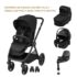 Maxi-Cosi Carrinho de Passeio Oxford Plus + Pebble 360 Pro2 + Base FamilyFix 360 Pro - Twillic Black