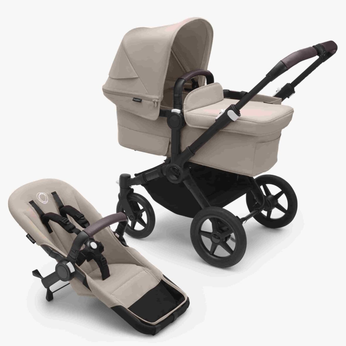 Bugaboo Carrinho de Passeio Donkey 5 Mono Completo – Black/Desert Taupe