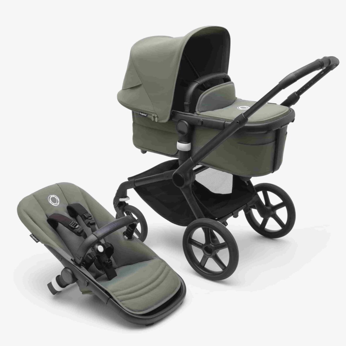 Bugaboo Carrinho de Passeio Fox 5 Completo – Black/Forest Green