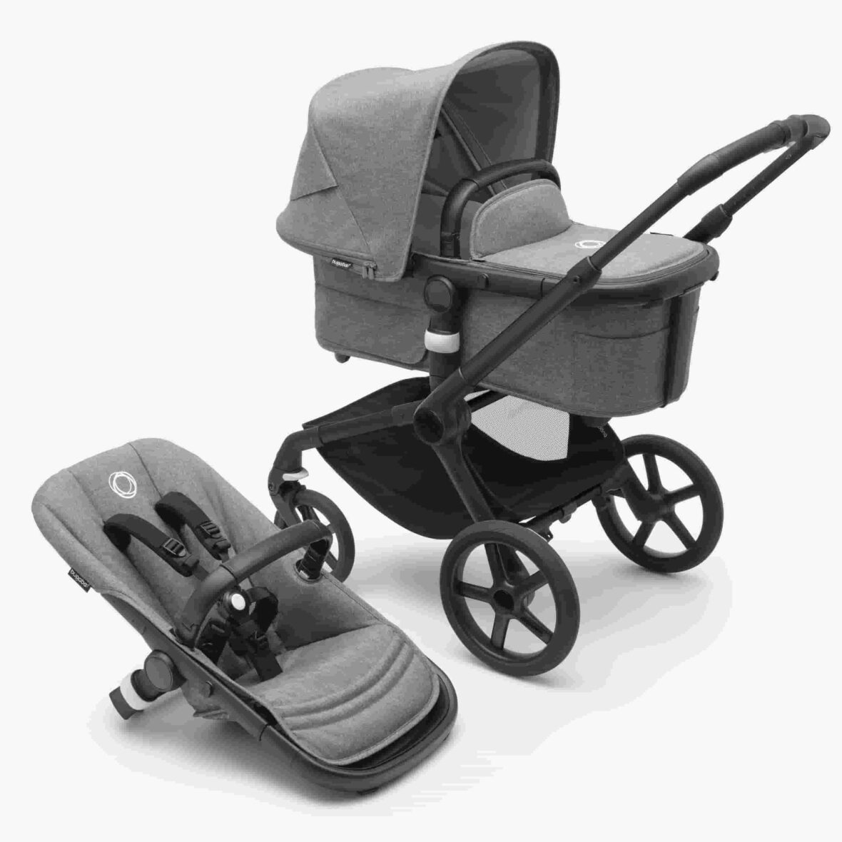 Bugaboo Carrinho de Passeio Fox 5 Completo – Black/Grey Melange