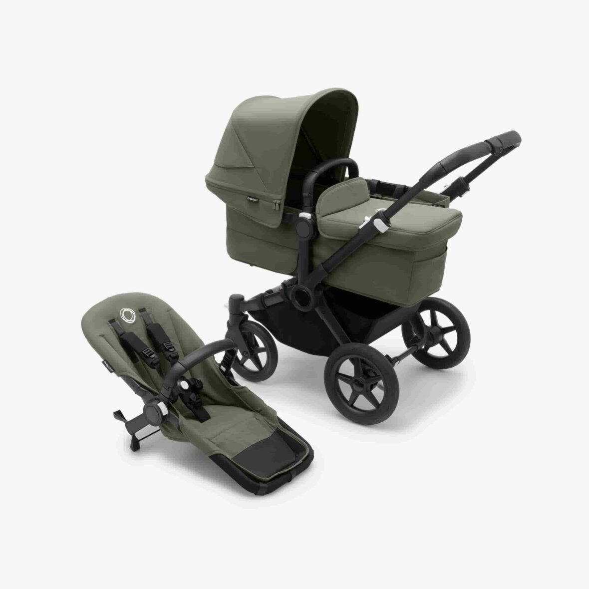 Bugaboo Carrinho de Passeio Donkey 5 Mono Completo – Black/Forest Green