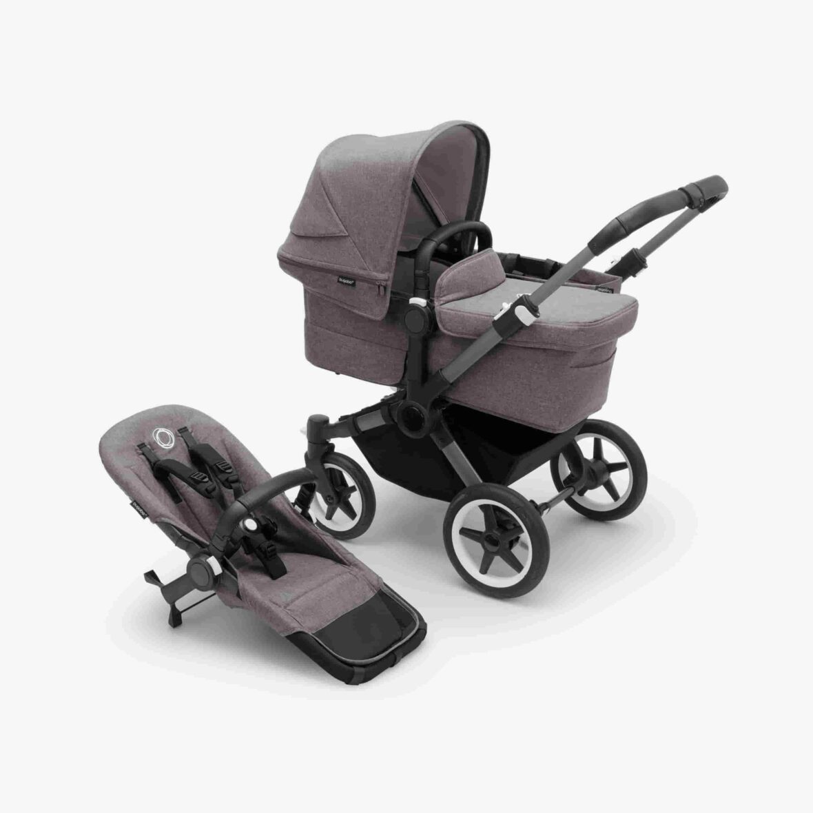 Bugaboo Carrinho de Passeio Donkey 5 Mono Completo – Graphite/Gris Melange