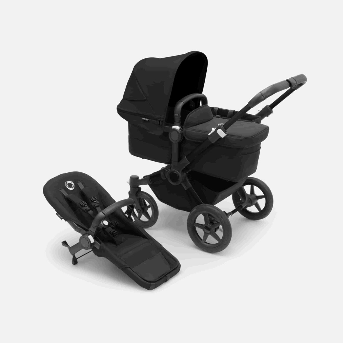 Bugaboo Carrinho de Passeio Donkey 5 Mono Completo – Black/Midnight Black